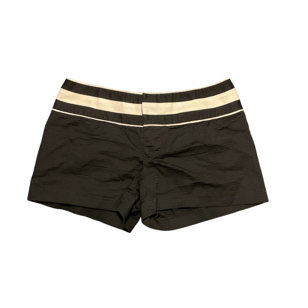 Arden B Black High Waist Shorts with Cream Stripe at waist sz 4